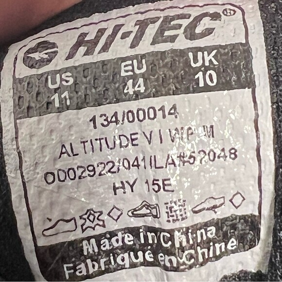 Hi-Tec waterproof boots working brown work boots shoes black dri-tech altitude